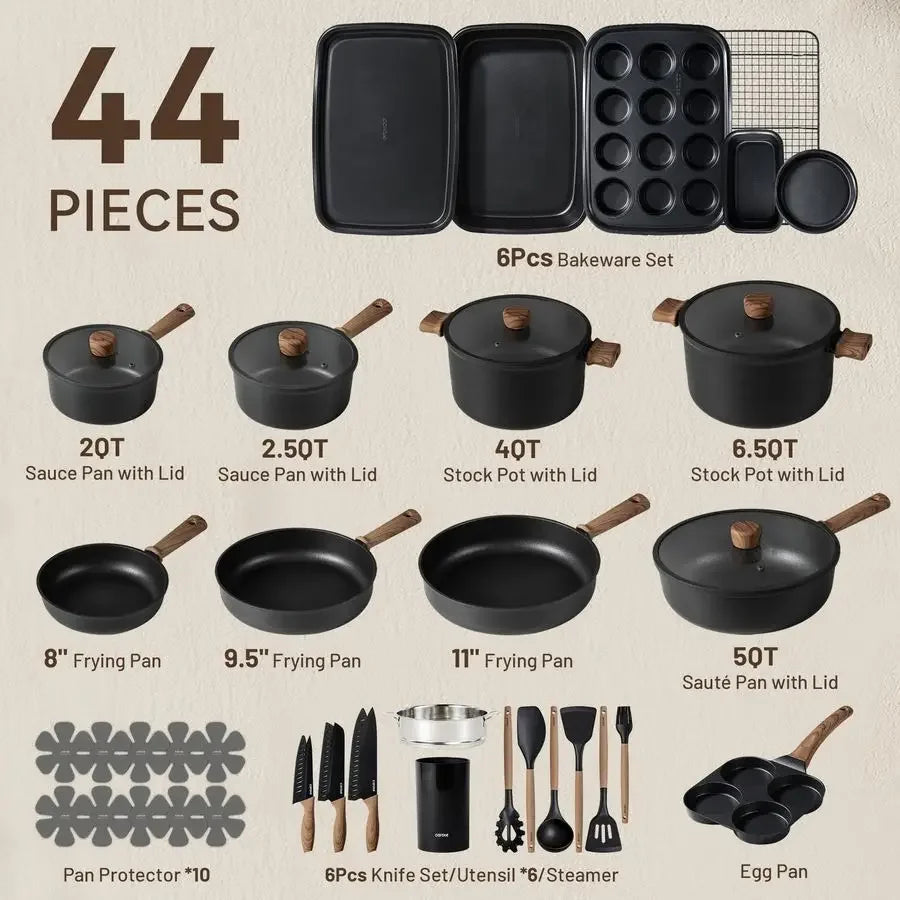 Titanium Nonstick Cookware Set For Induction Cooking