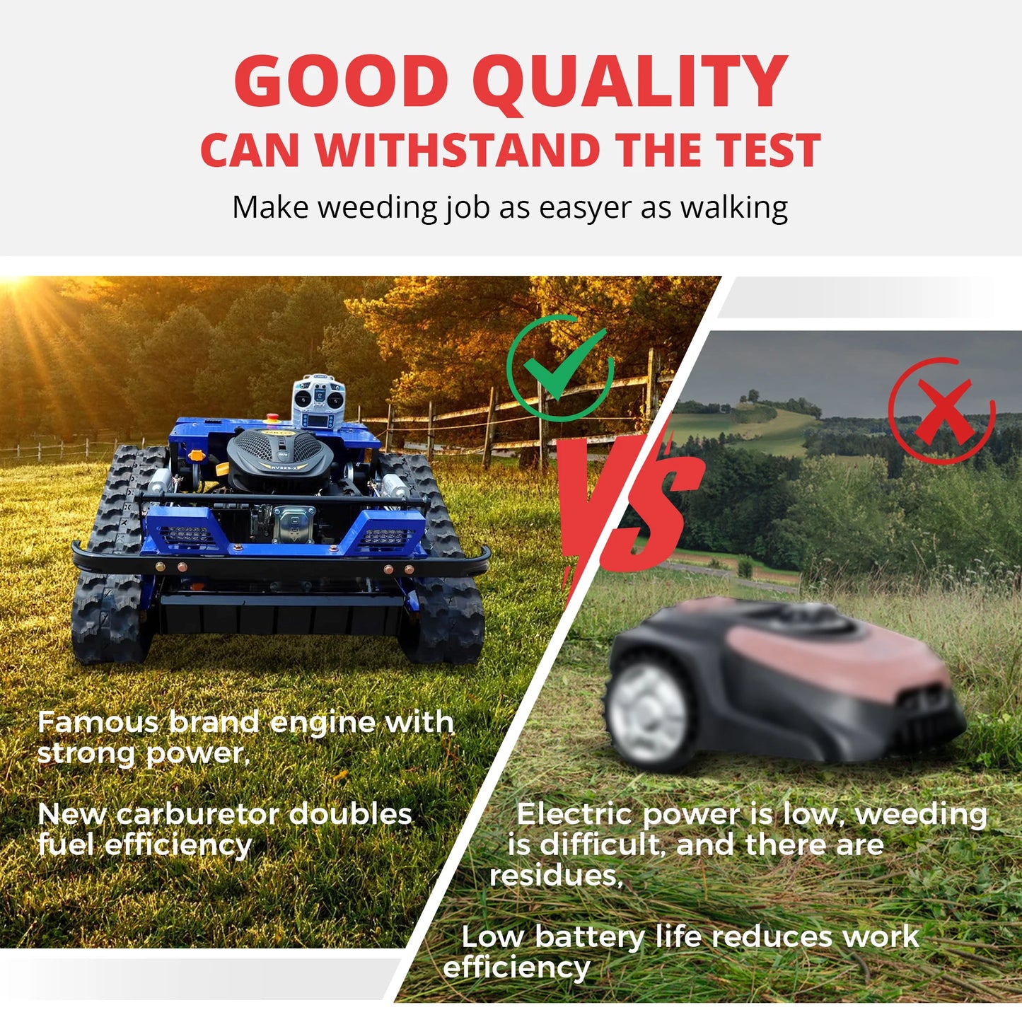 R550 Smart Remote Lawn Mower For Heavy Duty Lawn Care