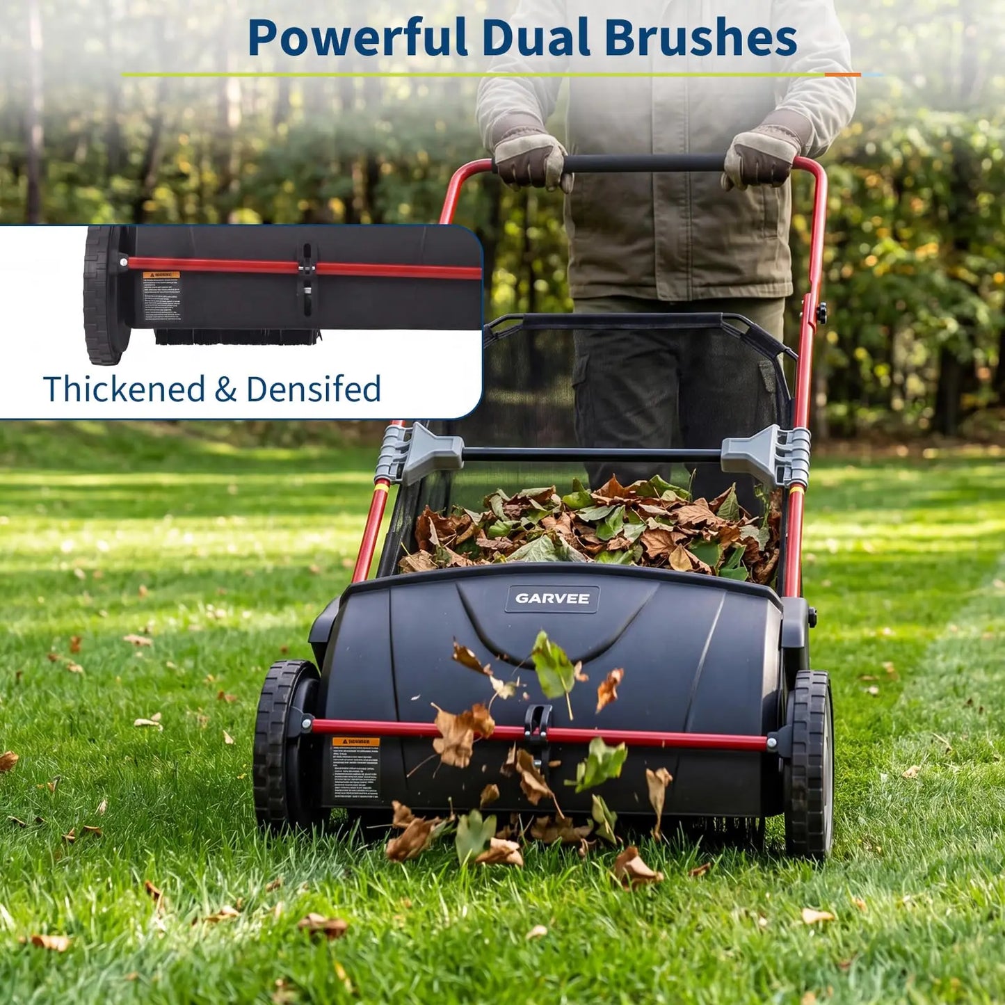Simis 21 Inch Manual Push Lawn Sweeper With Adjustable Height