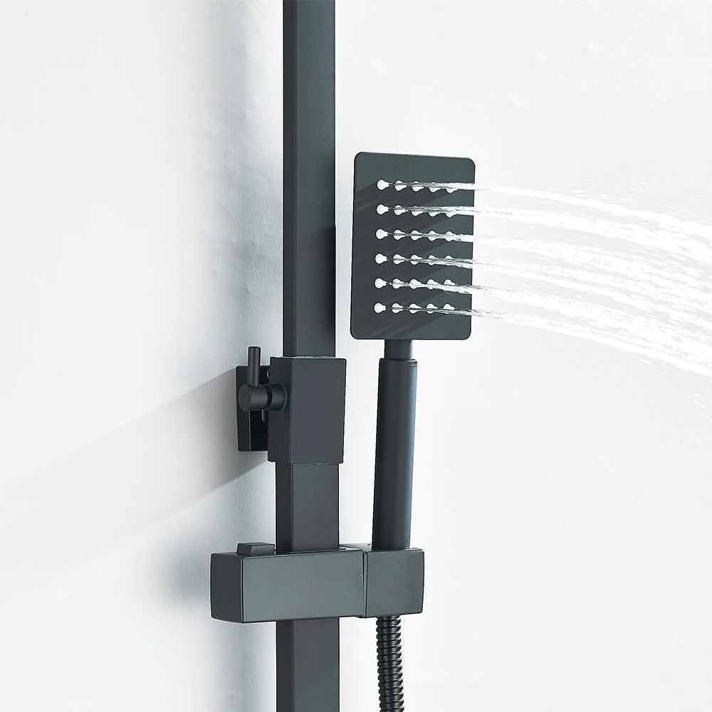 Shinesia Luxury Wall Mounted Shower Faucet Set With Swivel Spout