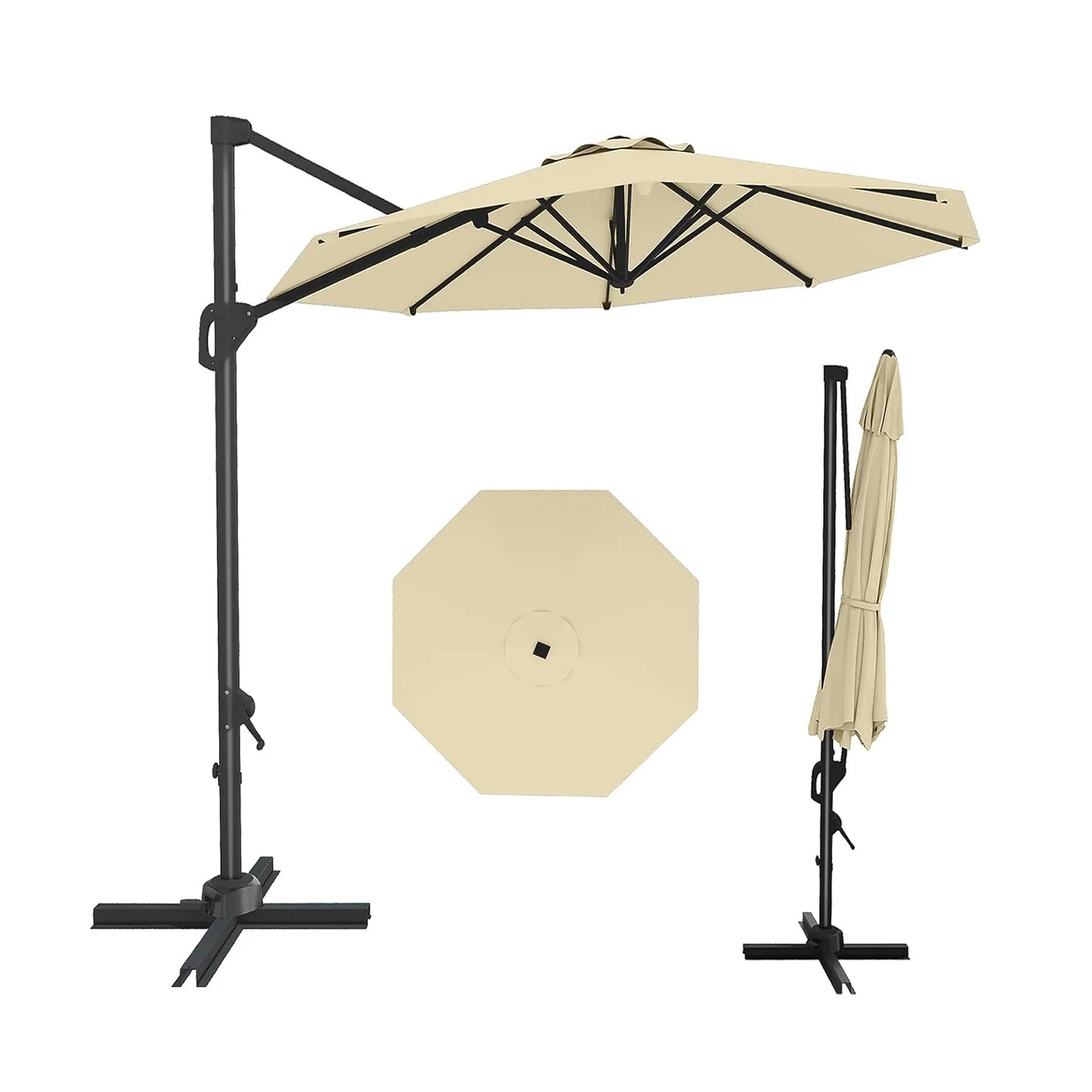 HobbyLane 10Ft Cantilever Patio Umbrella With Tilt And Rotation