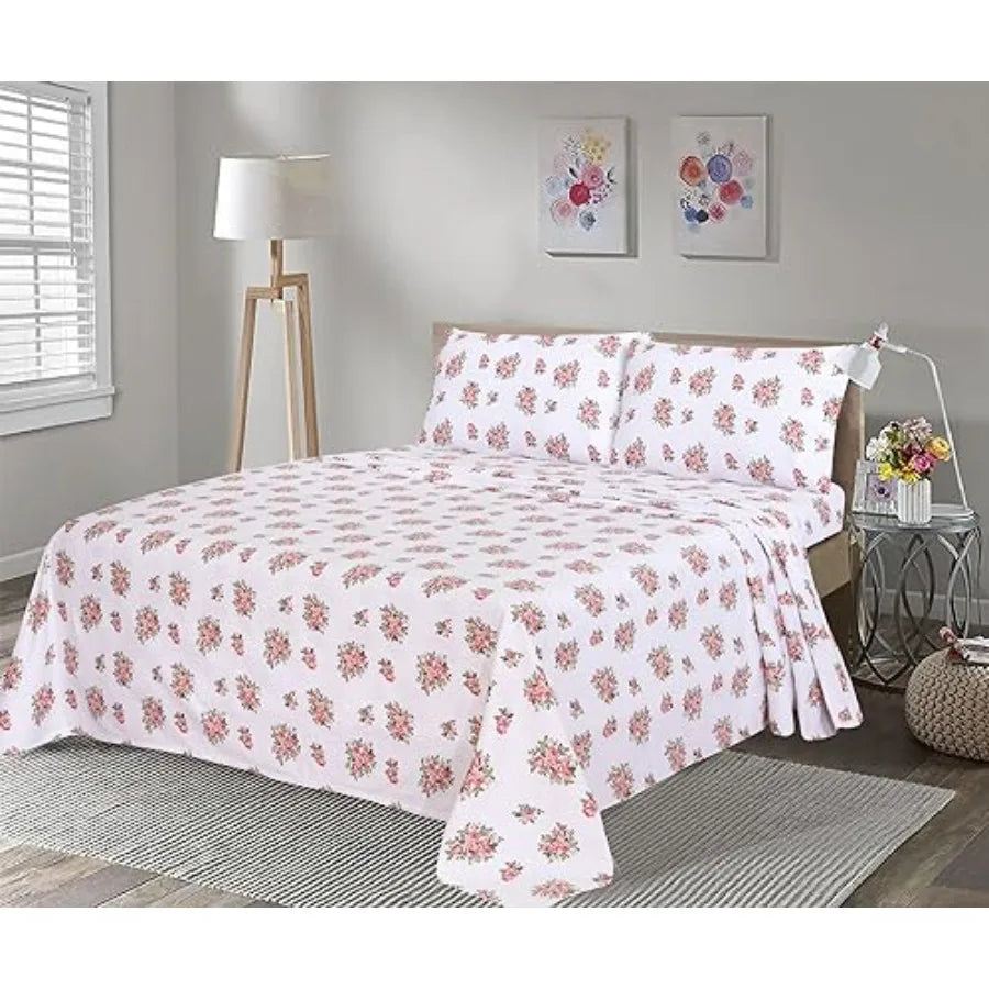 Flannel Sheets Double Brushed 100 Percent Cotton All Seasons
