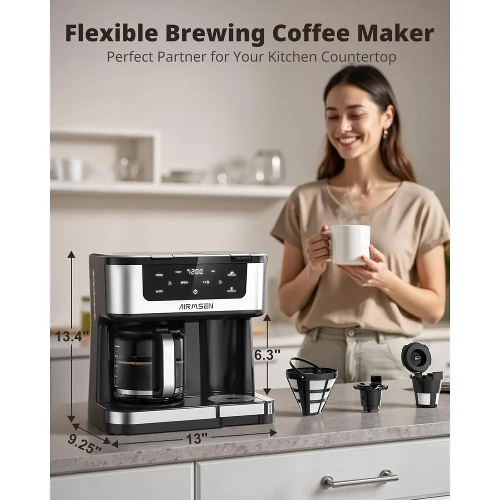 Programmable Dual Coffee Maker For K Cups And Ground Beans
