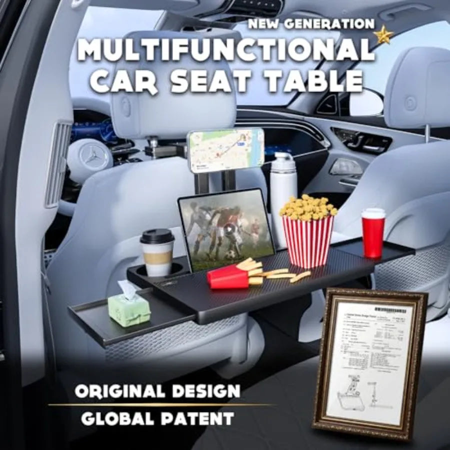 Car Back Seat Tray Table For Rear Passengers Foldable Multifunction