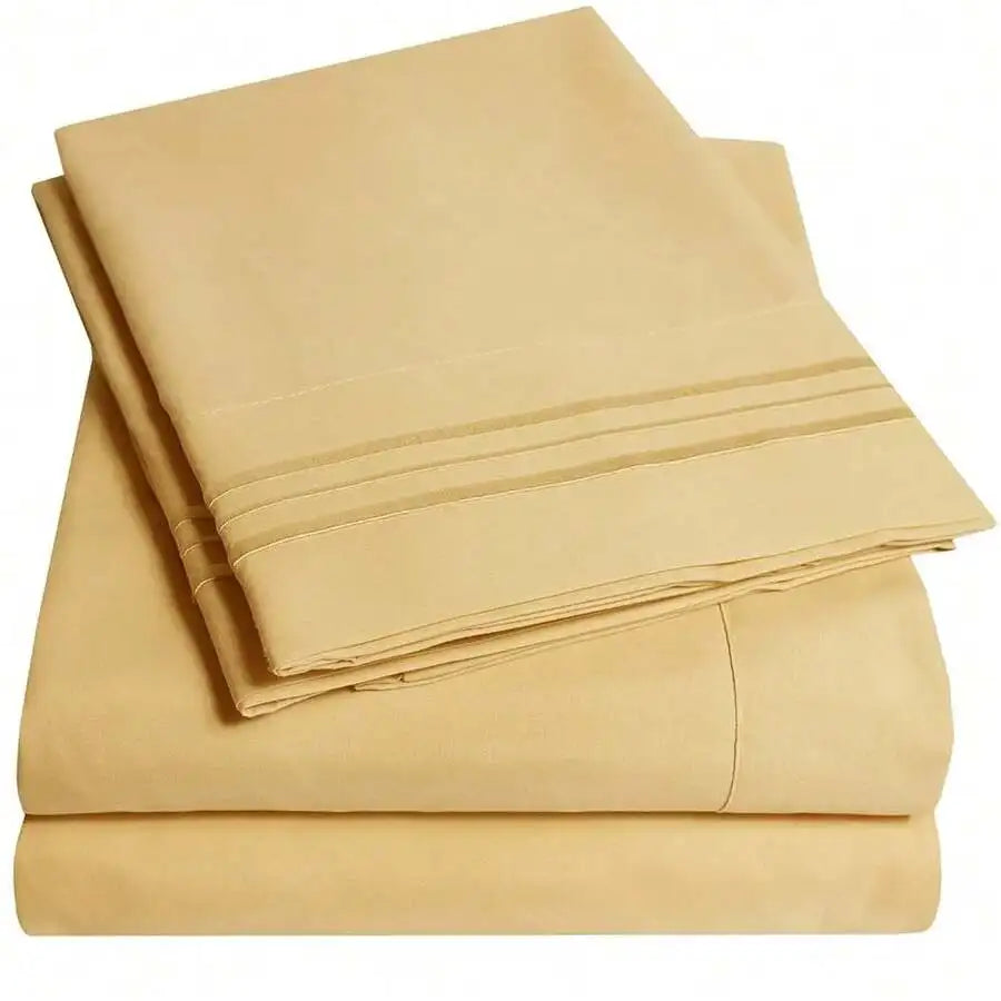 Extra Soft Deep Pocket Bed Sheet Set With Elastic Corners