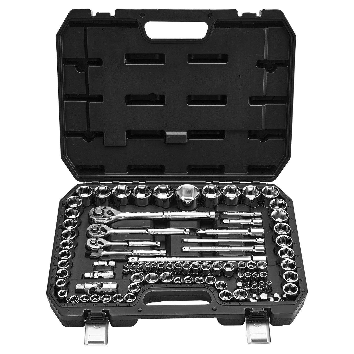 SucceBuy 86 Piece Socket Set With Ratchet Wrench SAE Metric