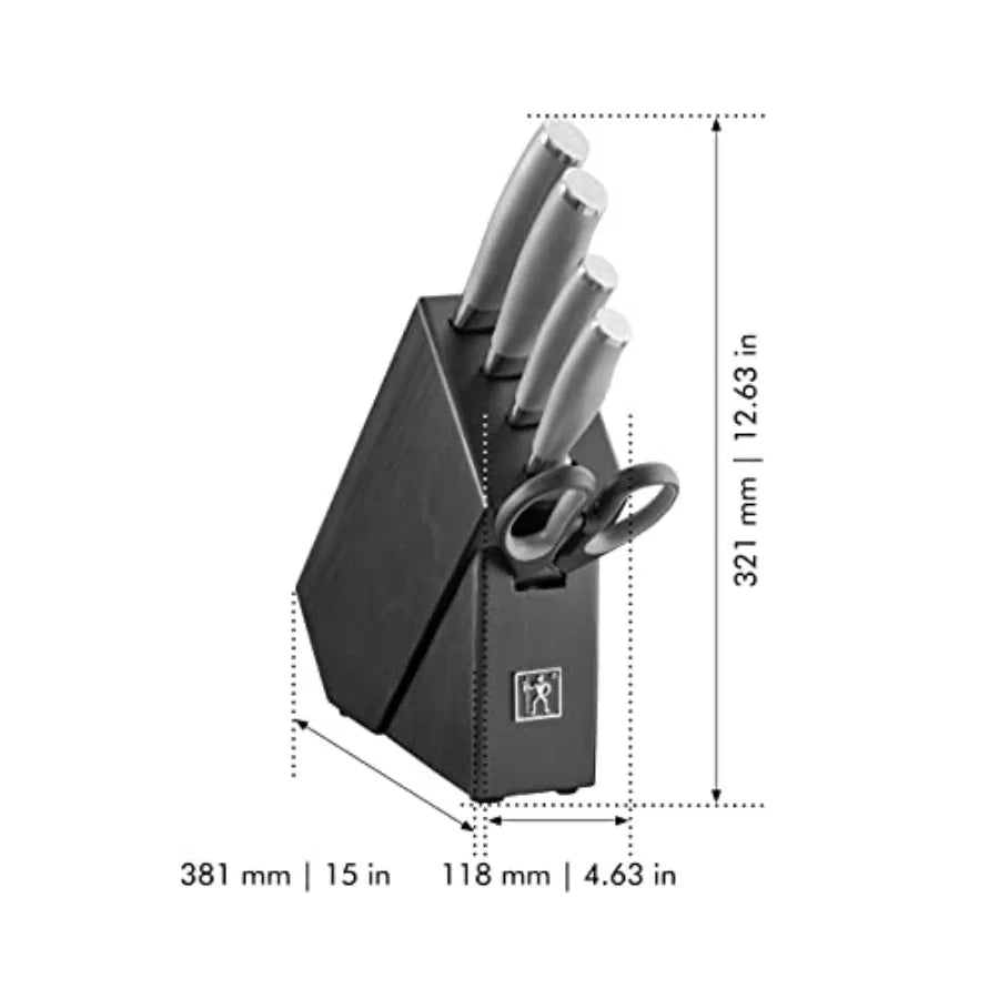 International Modernist 6 Piece Knife Block Set With Paring Knife