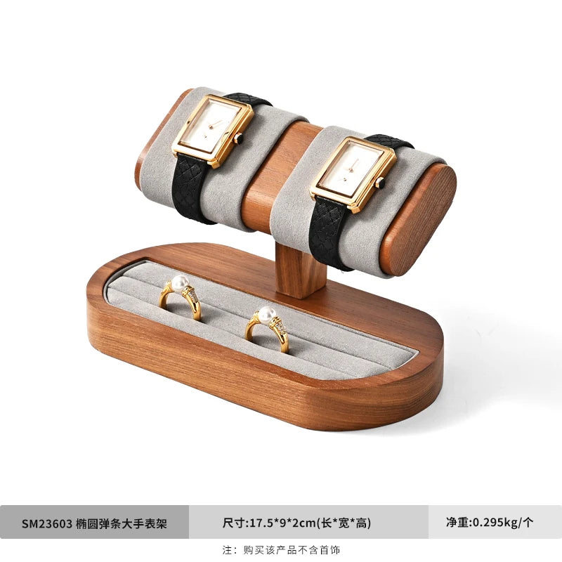 Oirlv Wooden Watch Display Stand And Jewelry Organizer Rack