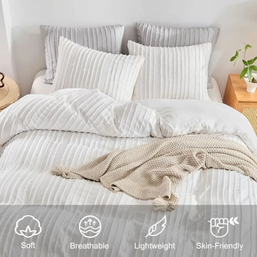 Boho Duvet Cover Set With Zipper Closure Ultra Soft Microfiber