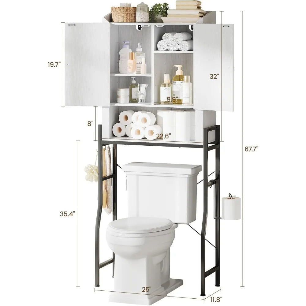 Over Toilet Storage Cabinet With Metal Stand