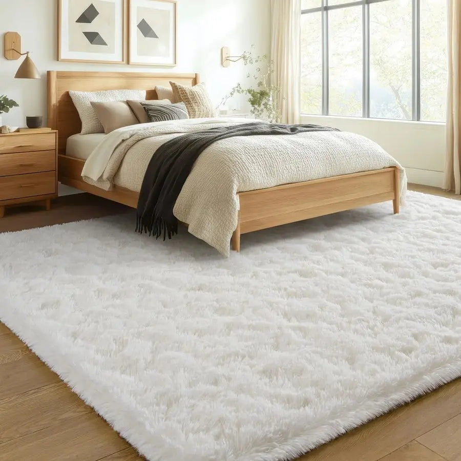 Fluffy Living Room Rug Washable Large Area Rug for Home