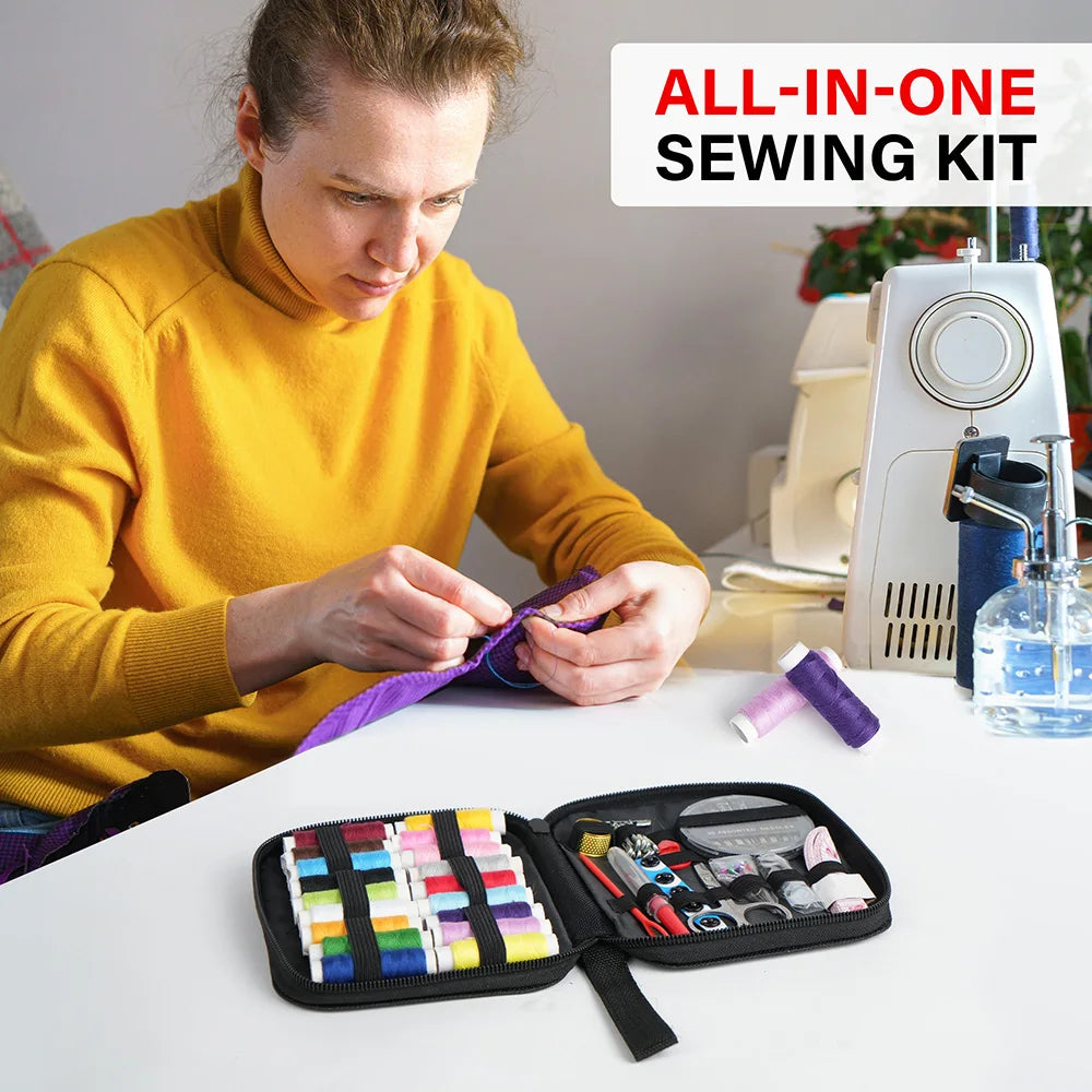 Portable Travel Sewing Kit For Everyday Care And Repairs