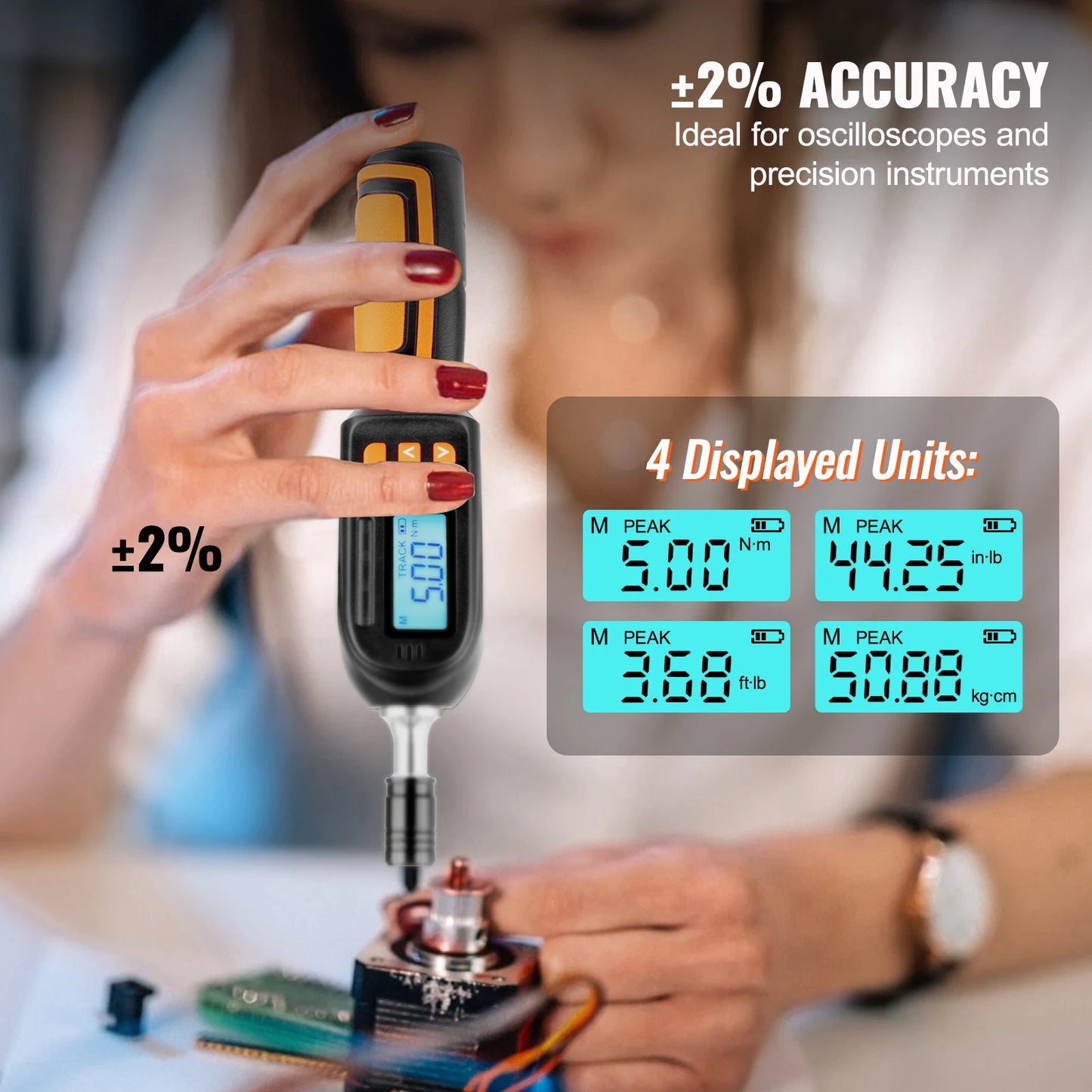 SucceBuy Digital Torque Screwdriver With LCD Bits Case