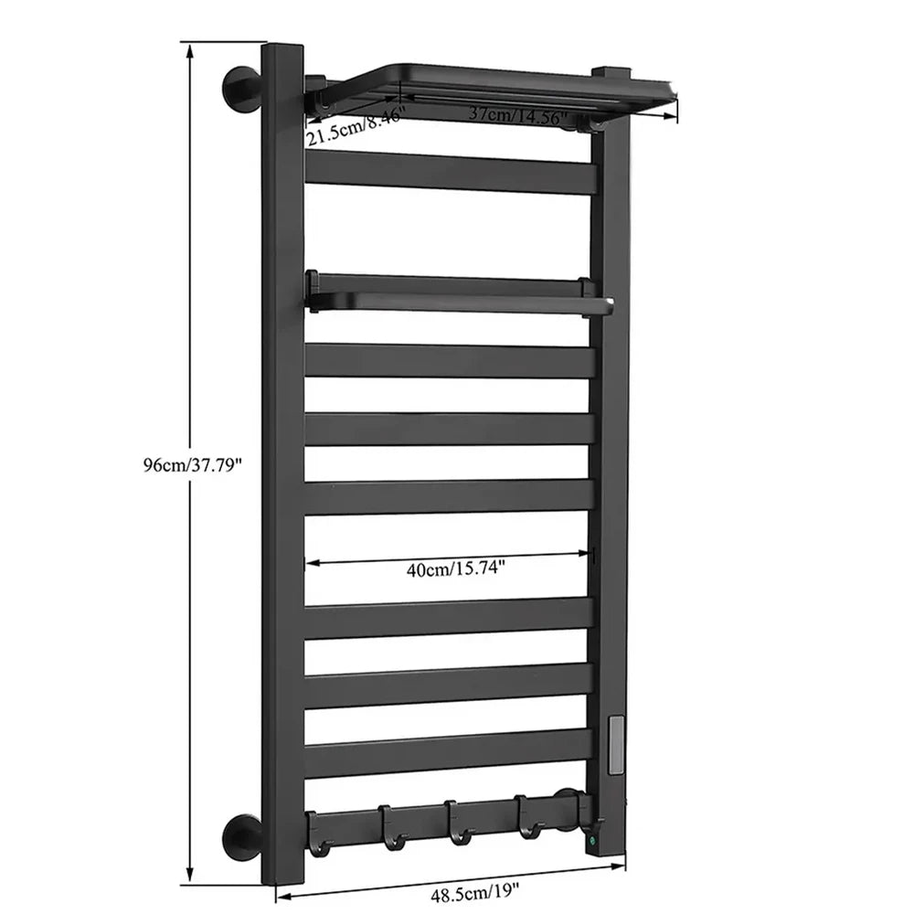 Onyzpily Electric Heated Towel Rack With Digital Touch Thermostat