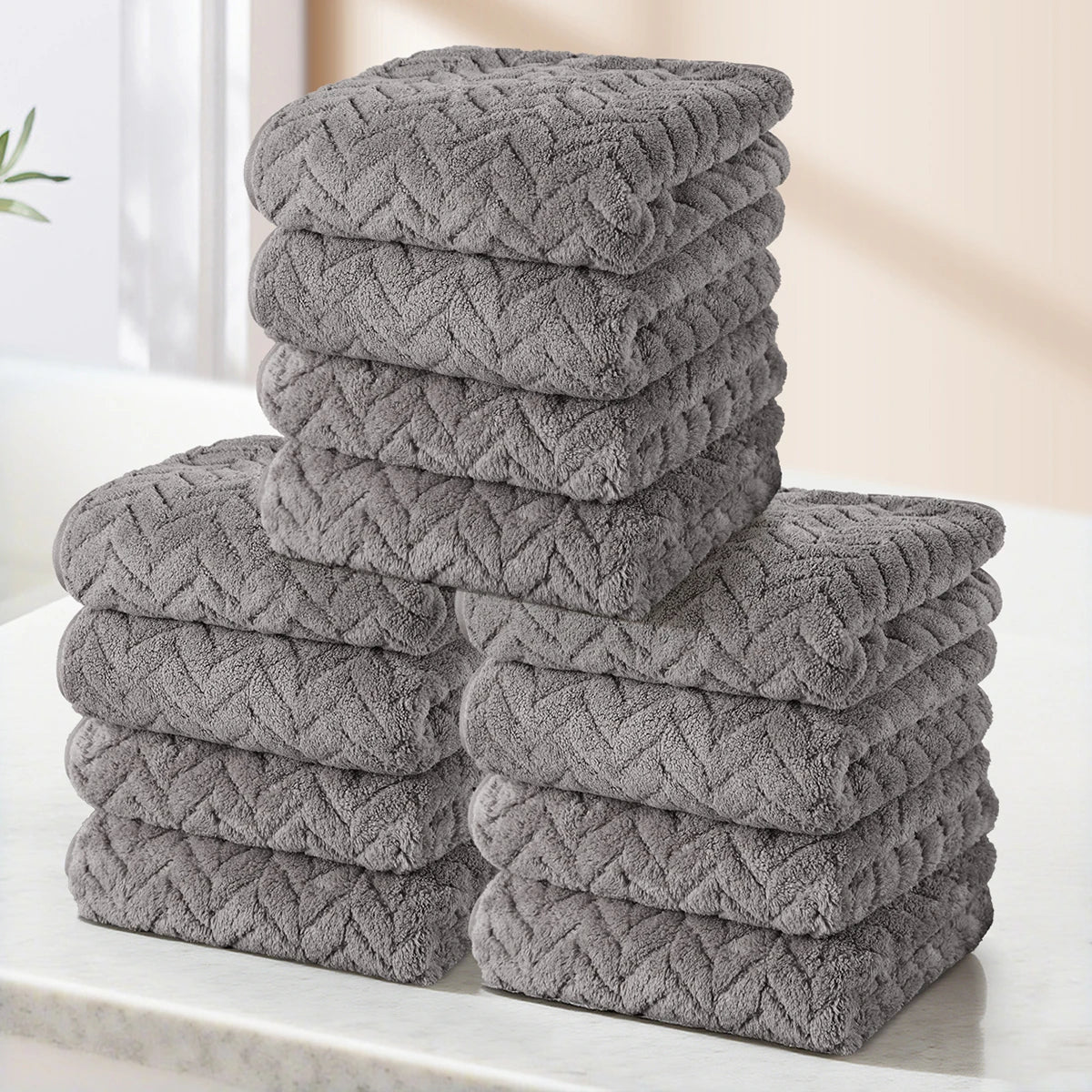 Luxury Microfiber Towel Set Quick Dry Highly Absorbent For Bathroom