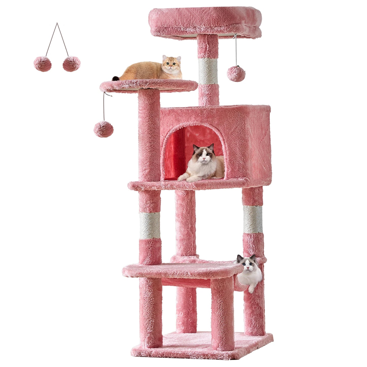 JHK Cat Tree Tall Multi Cat Climbing Tower With Natural Sisal