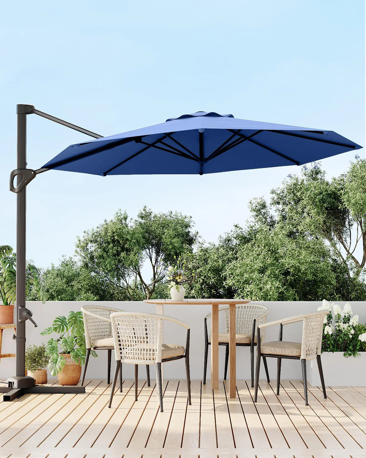 HobbyLane 10Ft Cantilever Patio Umbrella With Tilt And Rotation