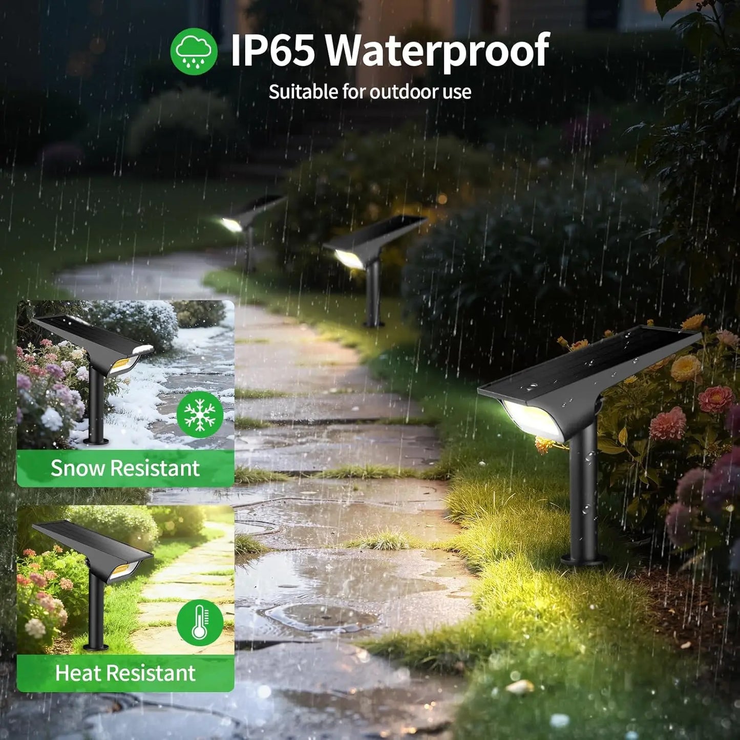 Intelamp Solar Spotlight With Three Lighting Modes For Outdoor Use
