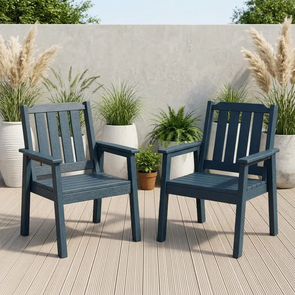 Studyset Outdoor Patio Dining Chairs Set Heavy Duty HDPE Waterproof