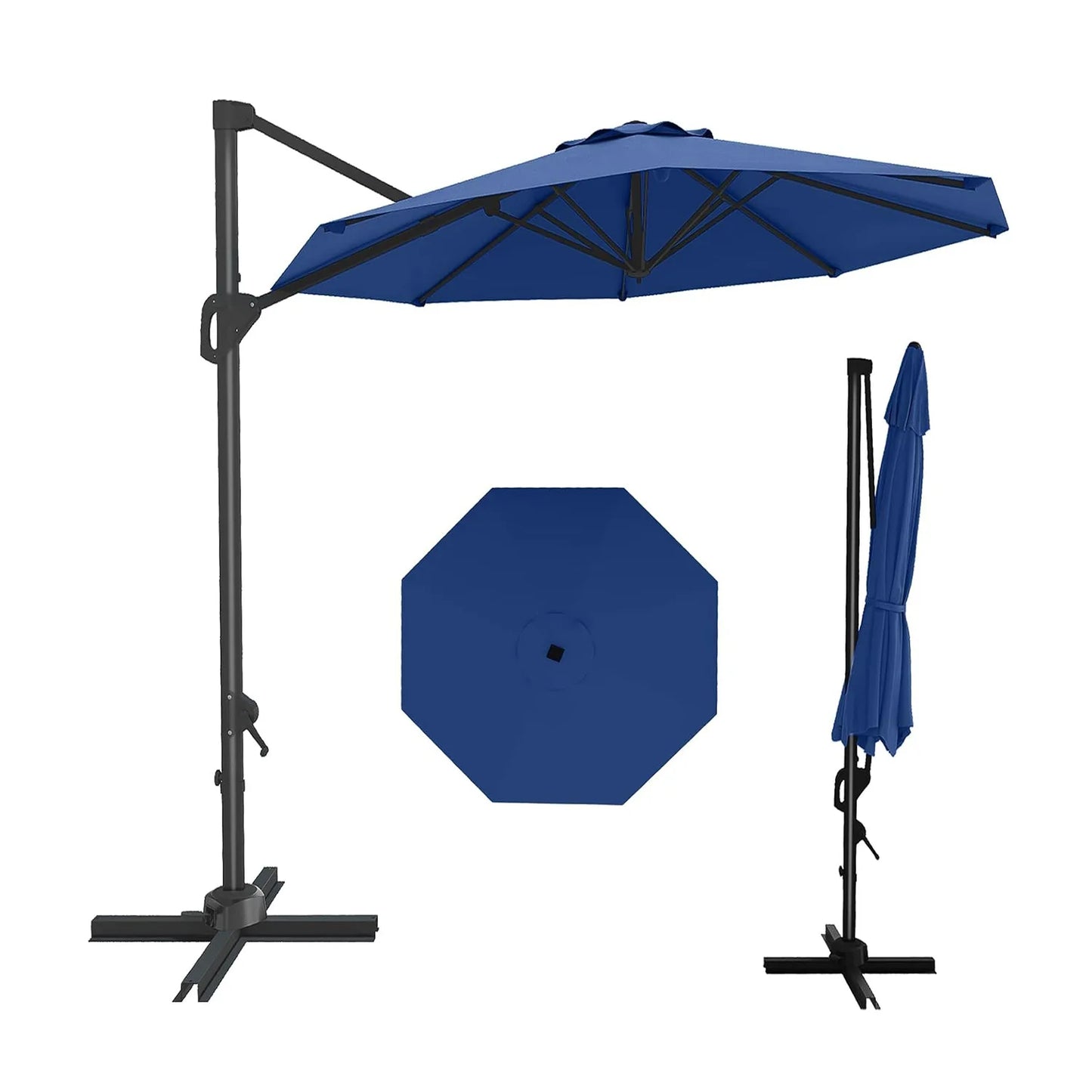 HobbyLane 10Ft Cantilever Patio Umbrella With Tilt And Rotation