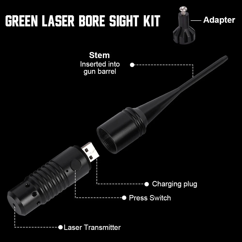 Rechargeable Laser Boresighter For Daylight Zeroing USB Charging