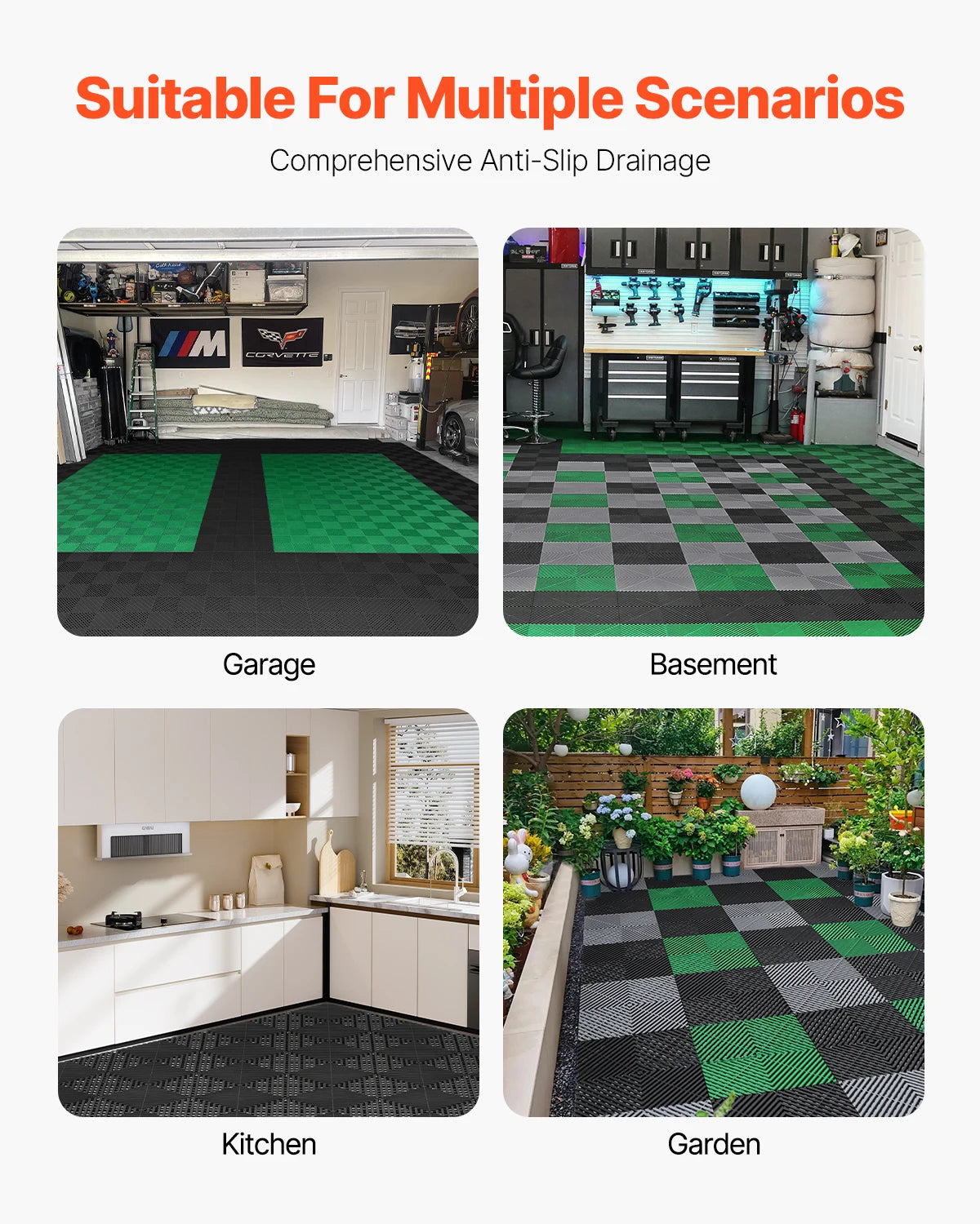 Interlocking Drainage Mat For Floor And Shower Non-Slip PVC