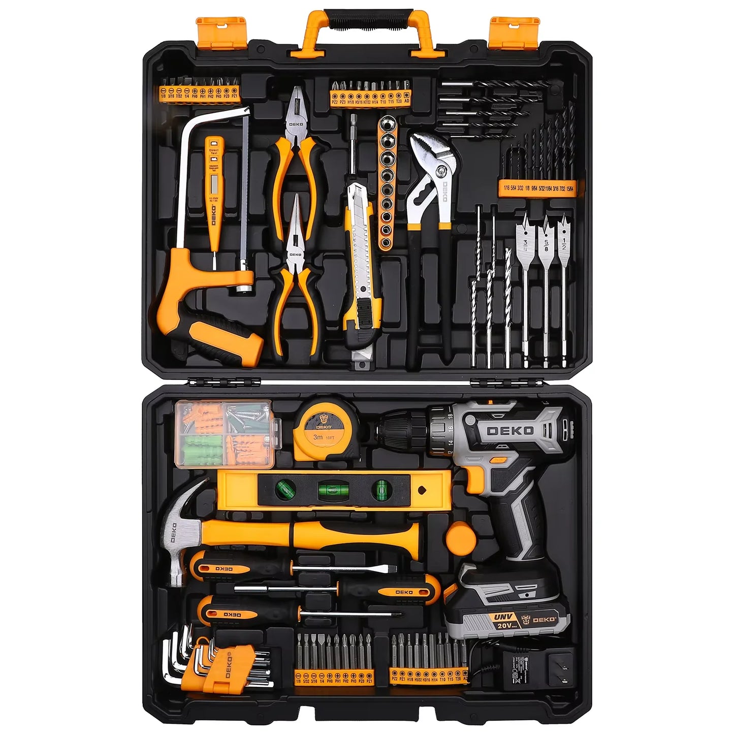 DEKO 20V Cordless Drill Kit With Battery For Household Use