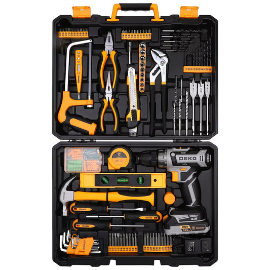 DEKO 20V Cordless Drill Kit With Battery For Household Use