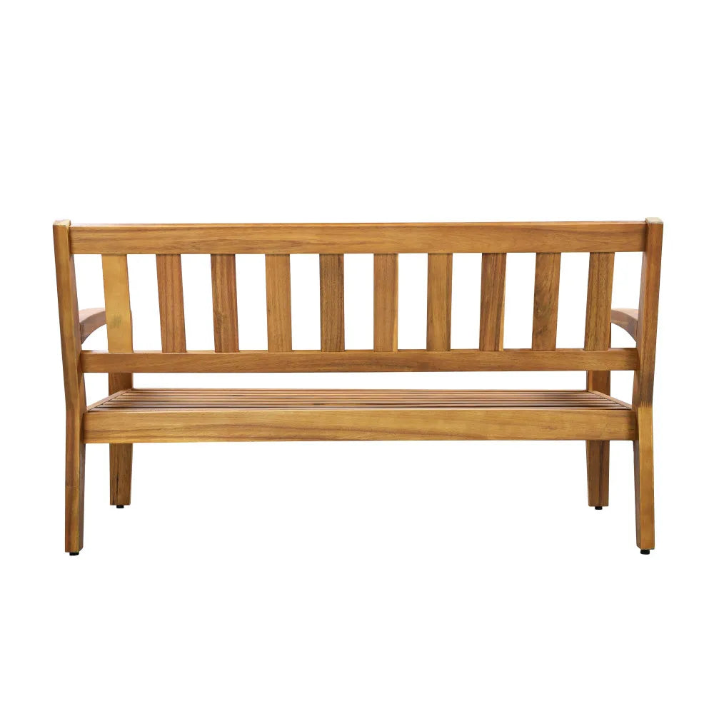 Outdoor Teak Acacia Wood Two Piece Conversation Set With Cushions