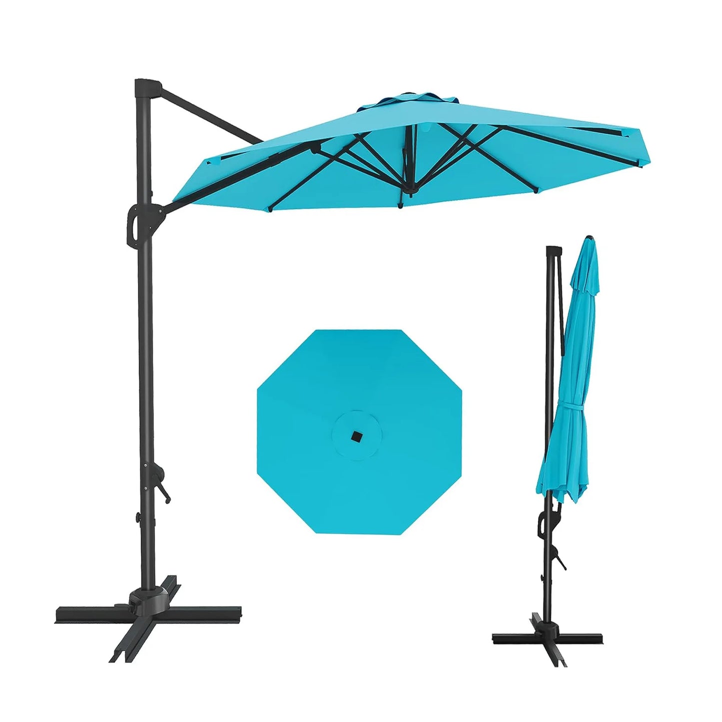 HobbyLane 10Ft Cantilever Patio Umbrella With Tilt And Rotation