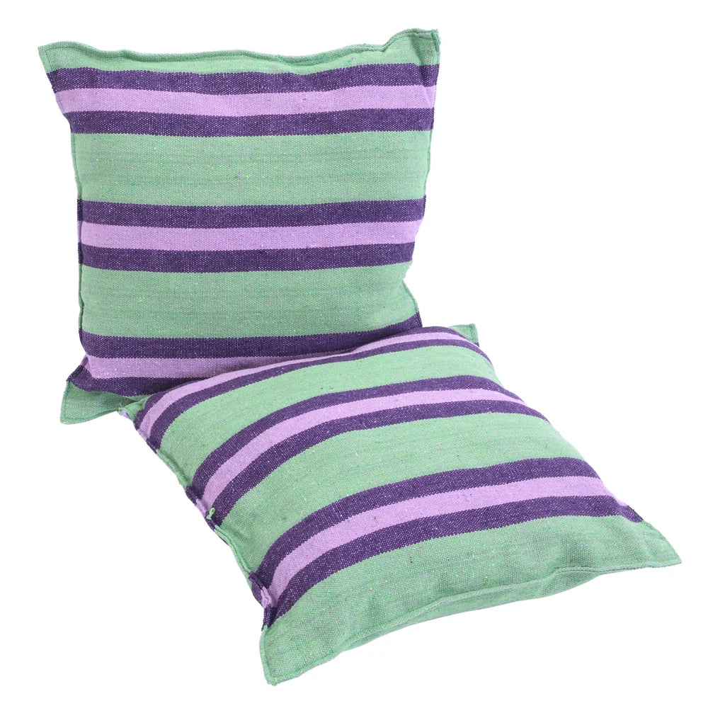 Outdoor Hanging Rope Chair With Cushions And Two Pillows