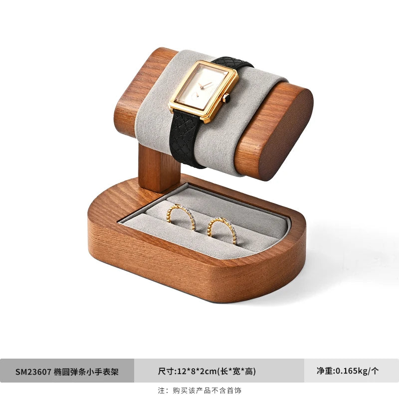 Oirlv Wooden Watch Display Stand And Jewelry Organizer Rack