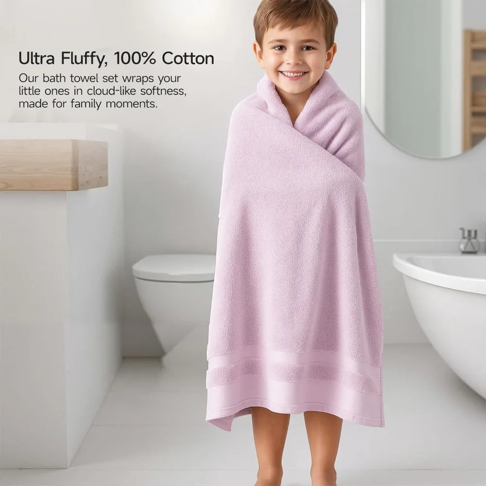 100 Percent Cotton Bath Towels Quick Dry Ultra Soft Absorbent