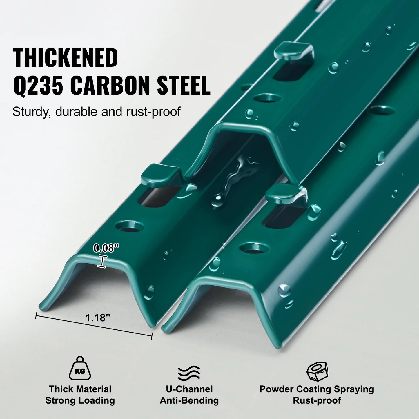 SucceBuy Fence Post TPost Heavy Duty Steel Stakes For Garden