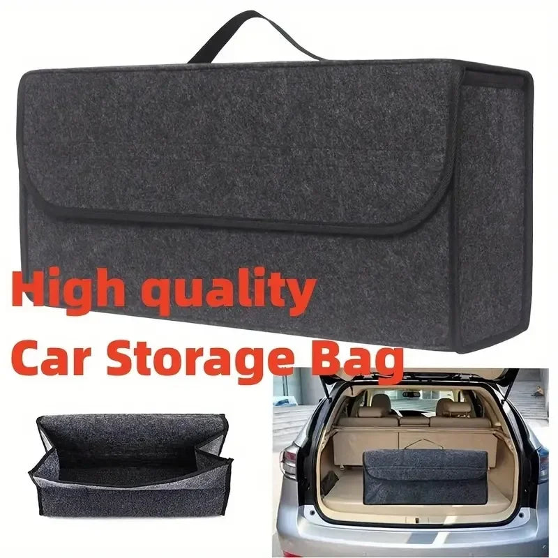 Car Trunk Organizer Felt Storage Bag Large Capacity Anti Slip