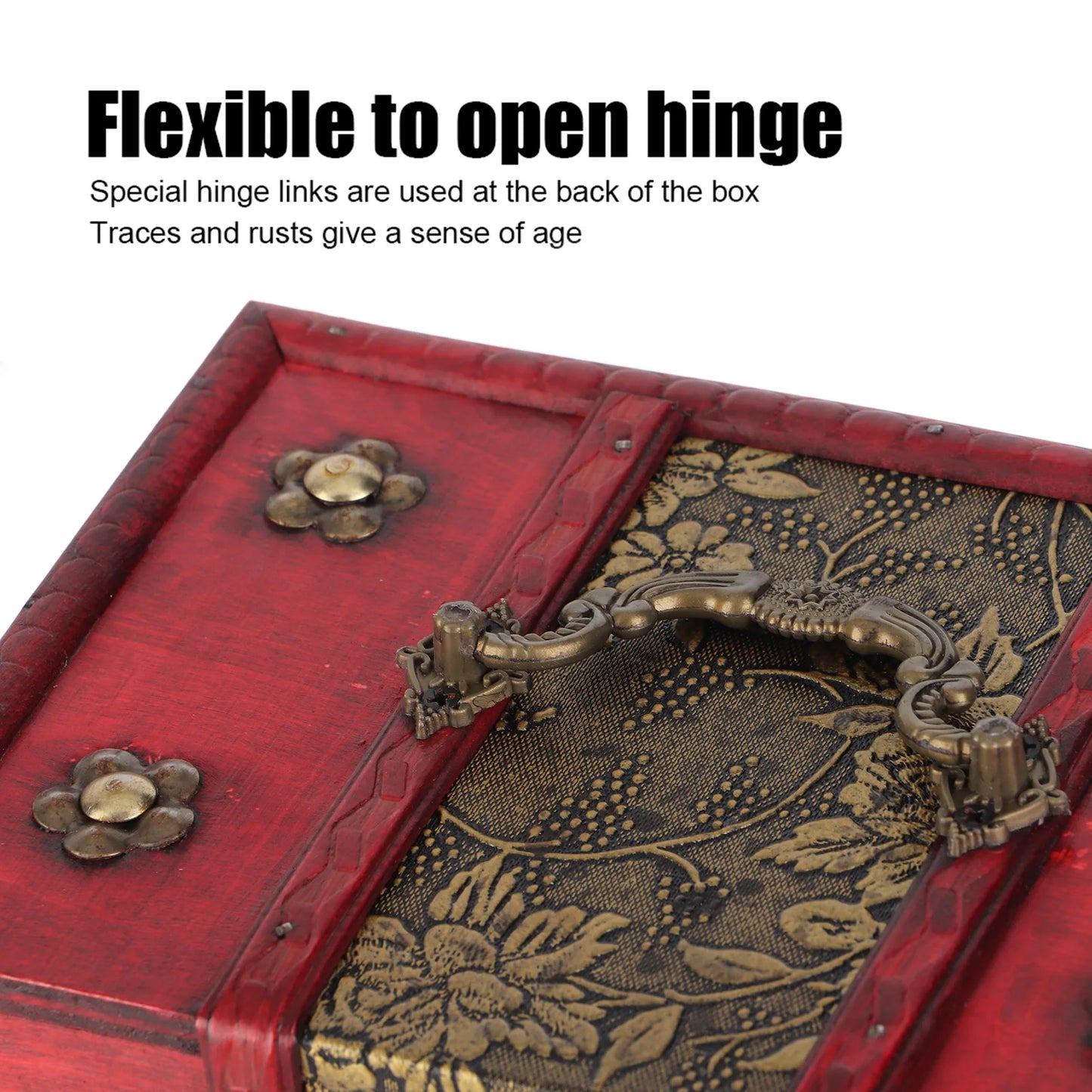 Wooden Jewelry Box Organizer Case With Faux Leather Interior