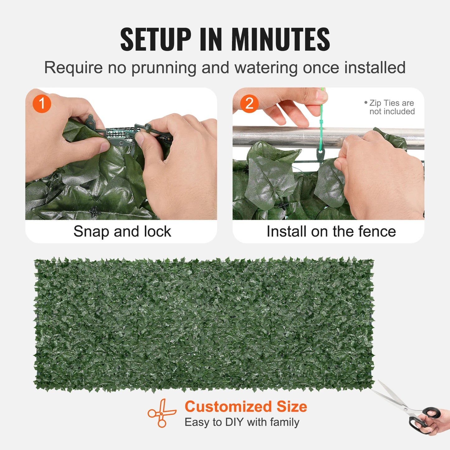 Ivy Privacy Fence Artificial Green Wall Outdoor Garden And Balcony