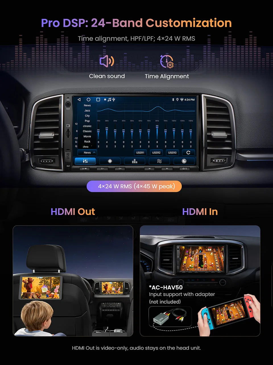ATOTO Android Car Stereo With CarPlay Navigation And Multimedia