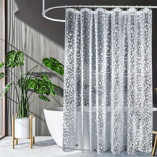 Pebble Pattern Heavy-Duty Shower Curtain Liner With Magnets PEVA