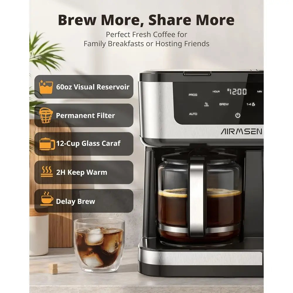 Programmable Dual Coffee Maker For K Cups And Ground Beans