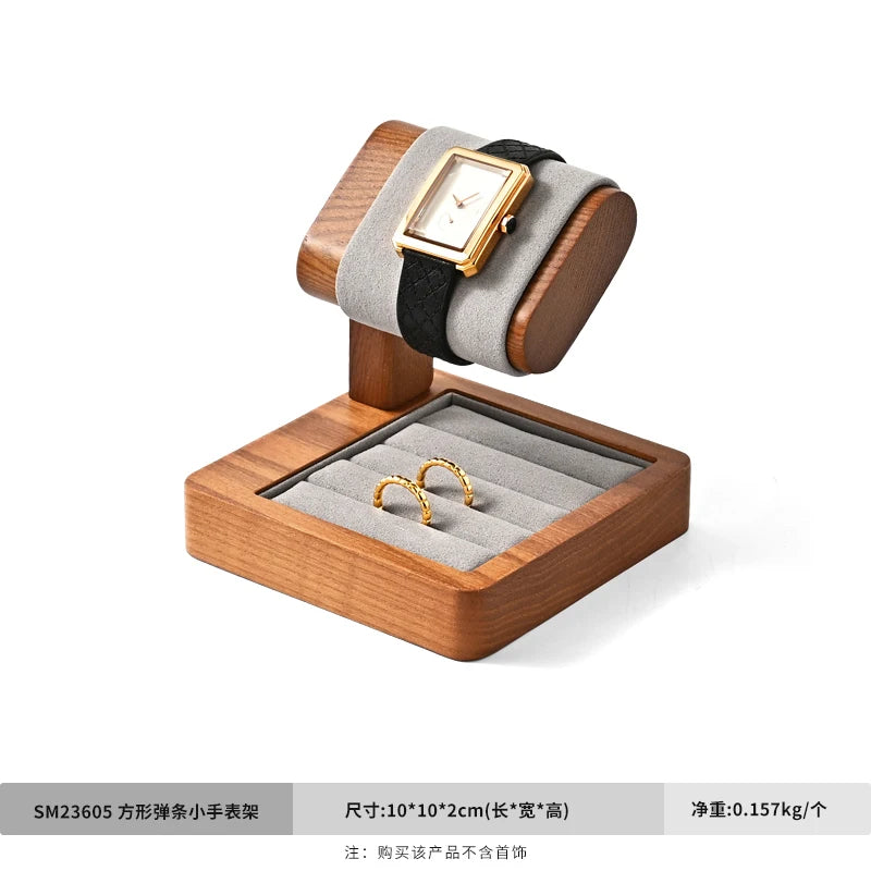 Oirlv Wooden Watch Display Stand And Jewelry Organizer Rack