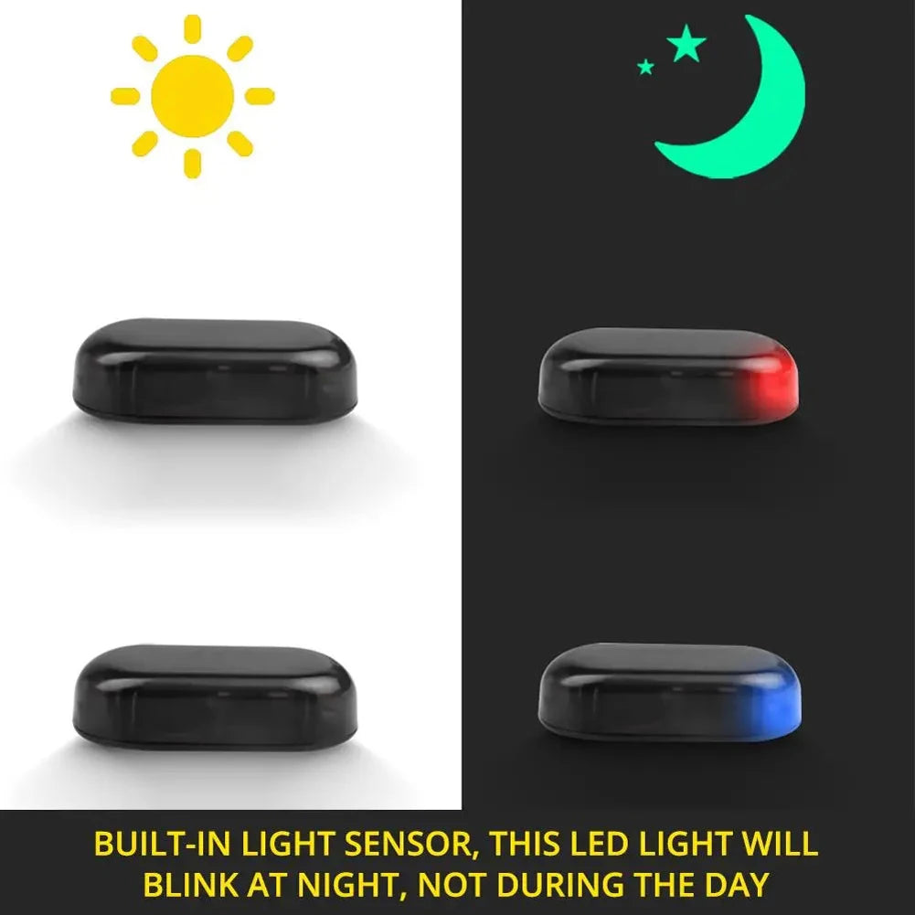 Solar Powered Wireless Warning Dummy Alarm Light With Flashing LEDs