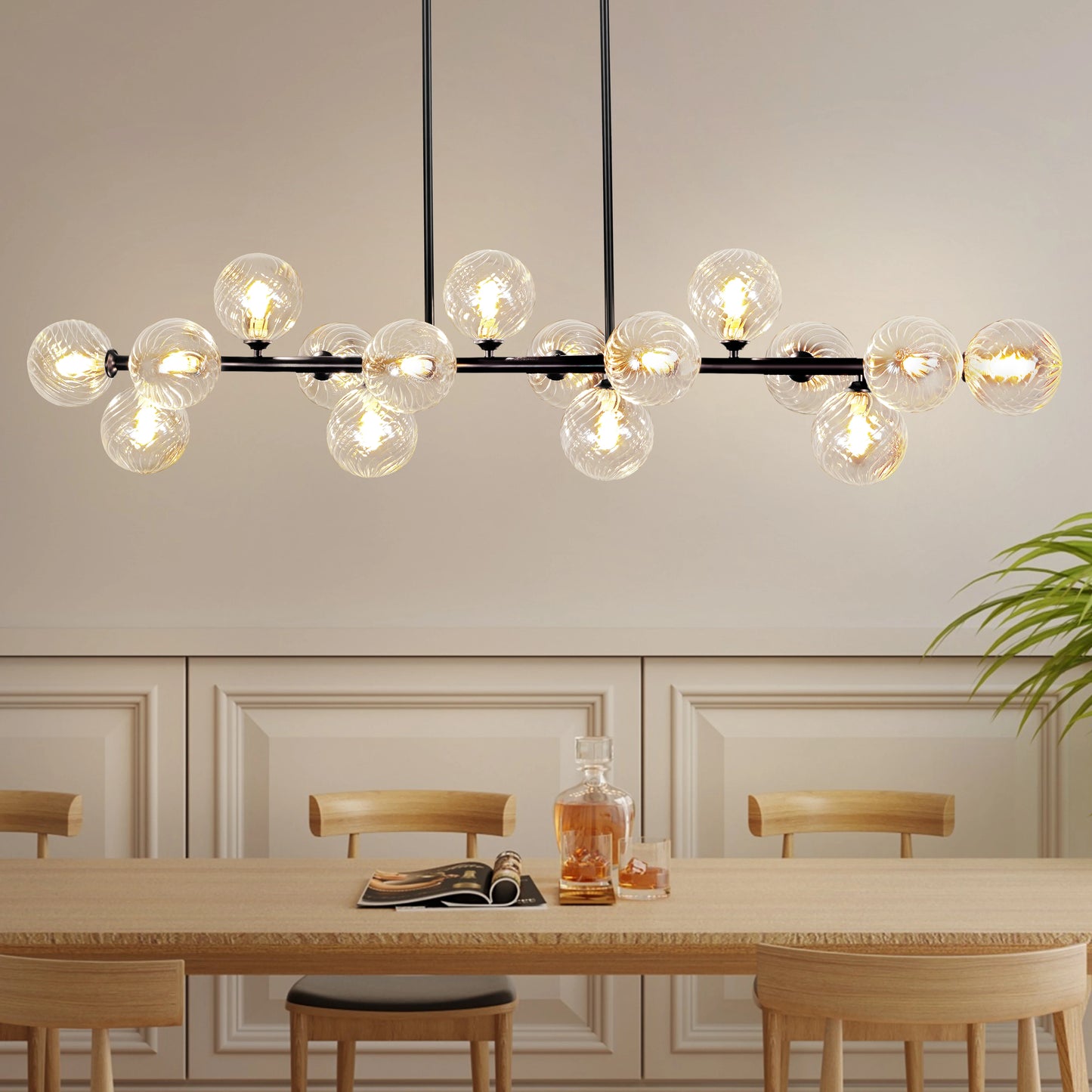 Mid Century Modern Sixteen Light Sputnik Chandelier For Dining Room