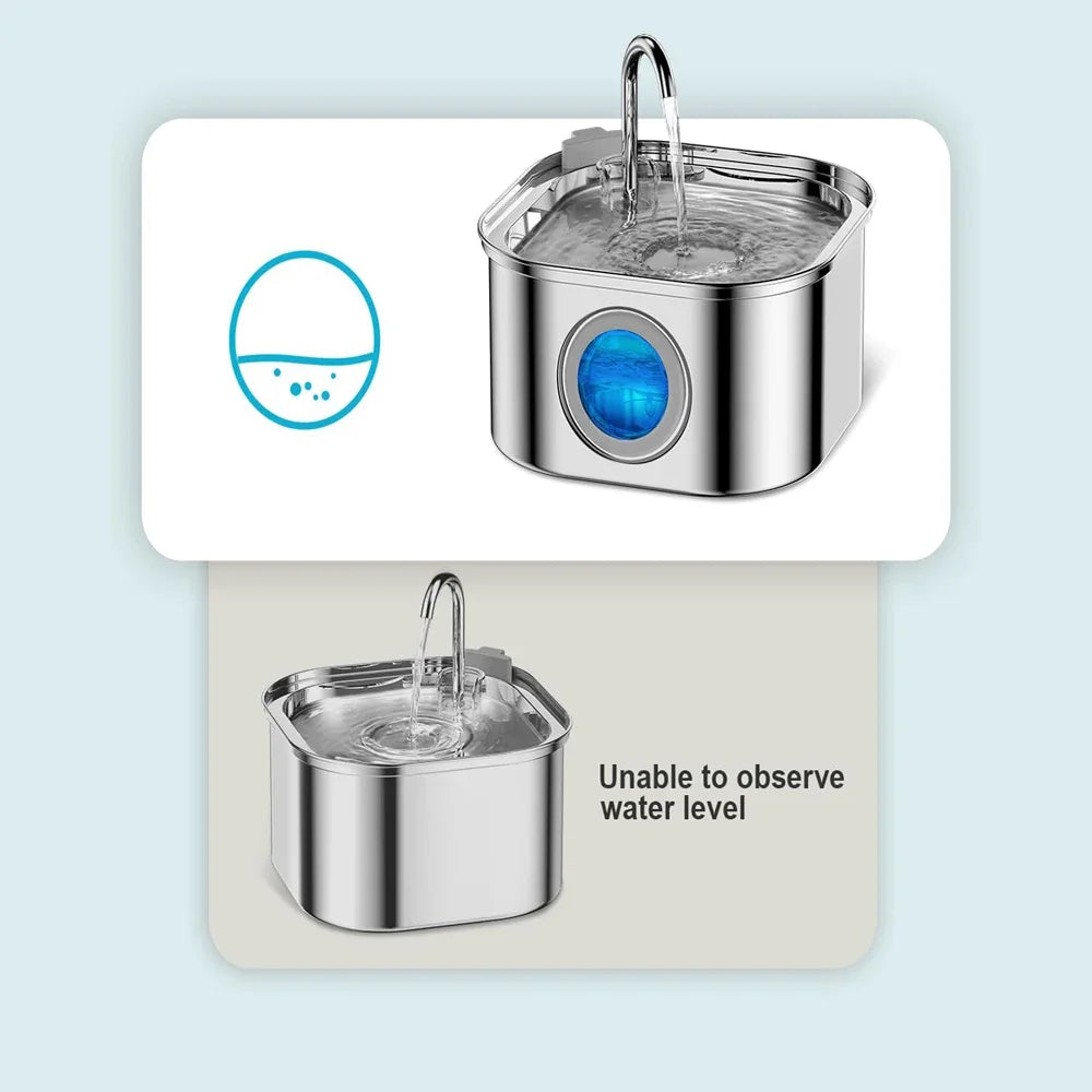 Stainless Steel Pet Water Fountain Automatic Dispenser