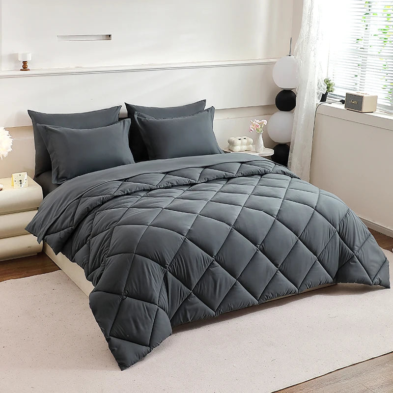 EasYum 7-Piece Brushed Polyester Bedding Set With Pillowcases