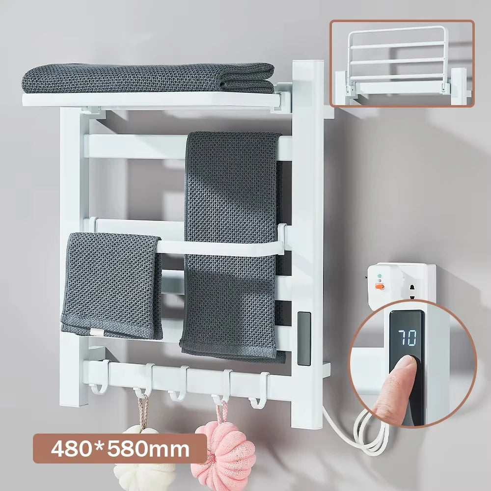 Onyzpily Electric Heated Towel Rack With Digital Touch Thermostat