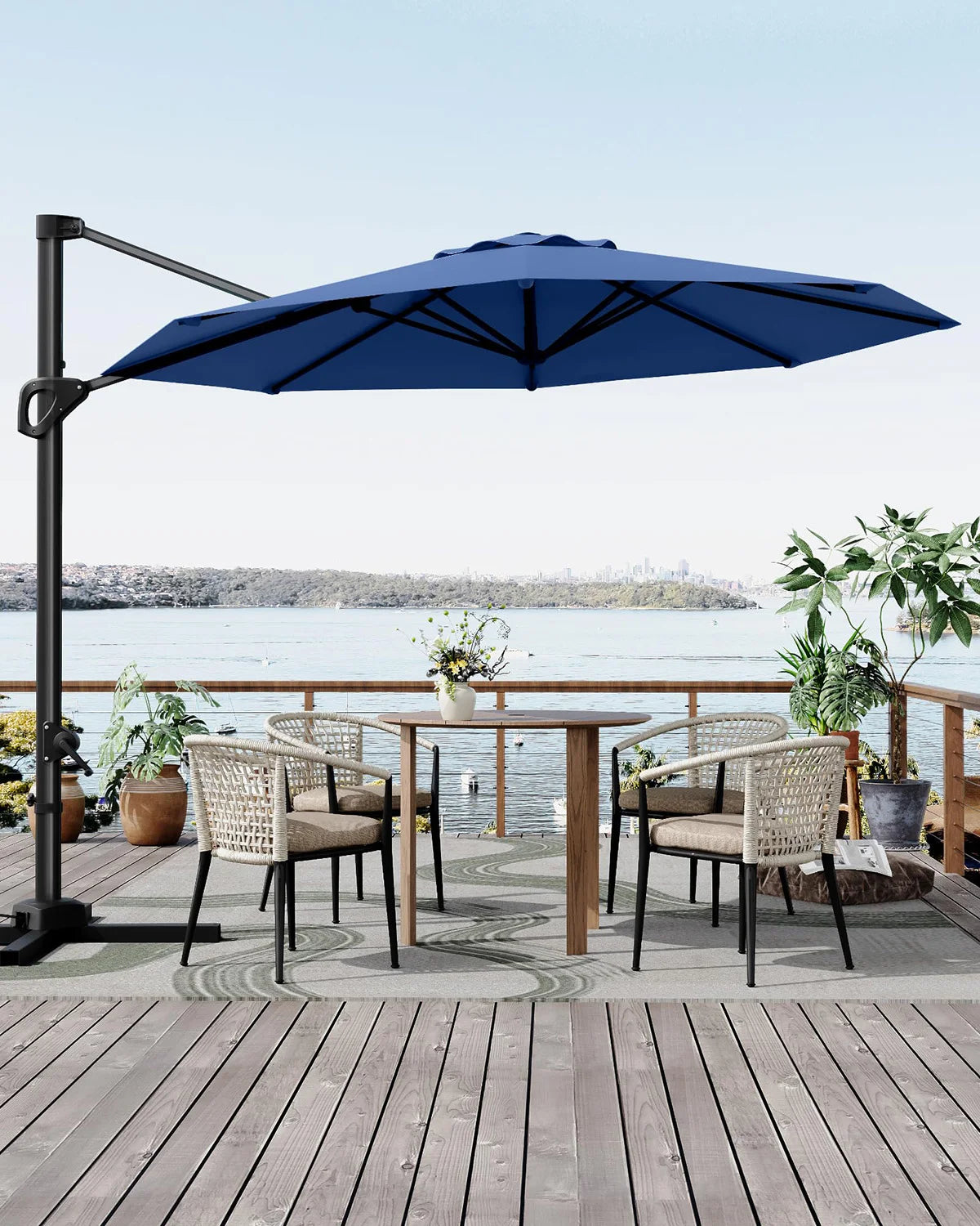 HobbyLane 10Ft Cantilever Patio Umbrella With Tilt And Rotation