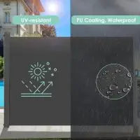 Homfa Side Awning Retractable Privacy Screen For Patio And Garden