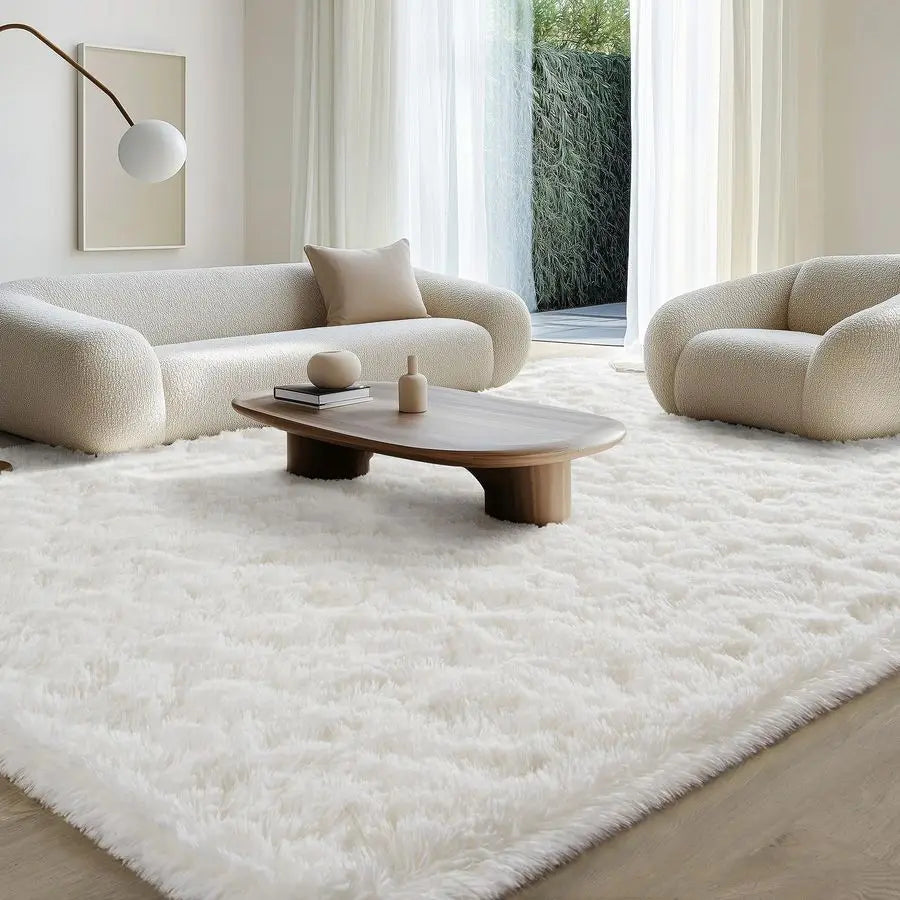 Fluffy Living Room Rug Washable Large Area Rug for Home