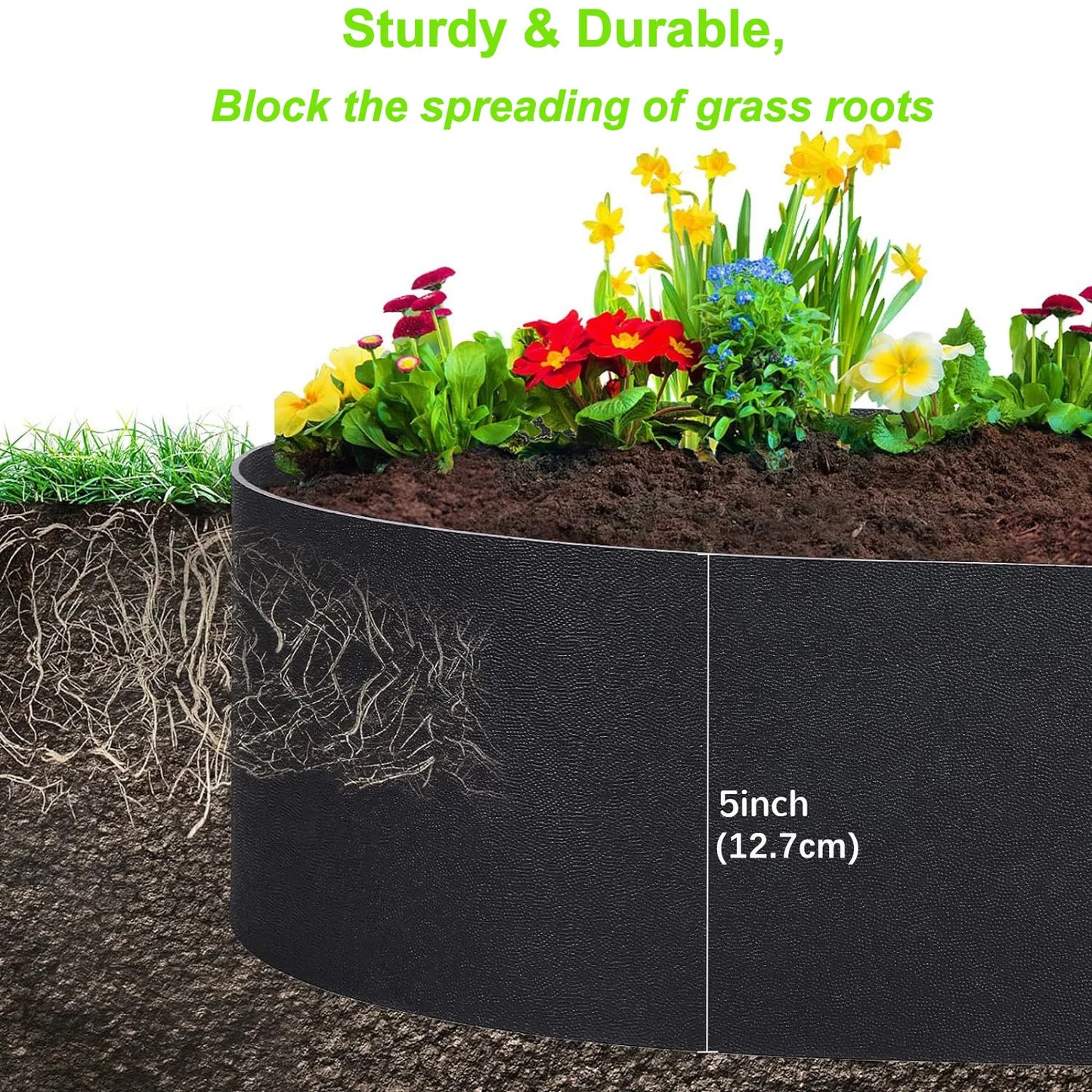 Plastic Garden Landscape Edging Coil For Borders UV Resistant